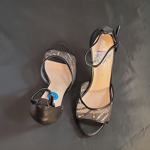 BRAND NEW RAMPAGE HIGH HEEL STILETTOS ADJUSTABLE BUCKLE STRAP SANDAL - Picture 4 of 15